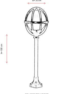 Staande Buitenlamp Harun Zwart