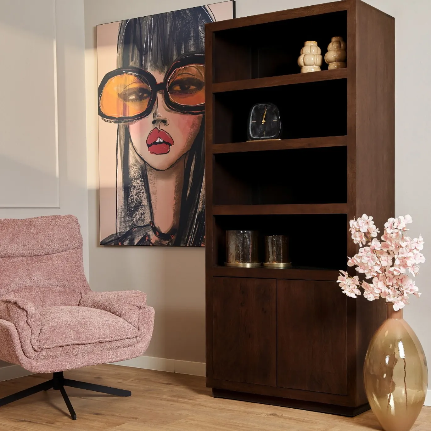StarFurn Boekenkast Brussel Bruin 90cm