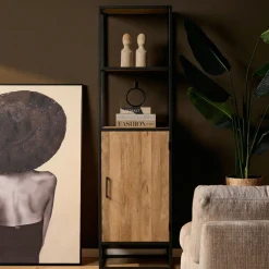 Starfurn Boekenkast Dakota Naturel 1 deur 55cm