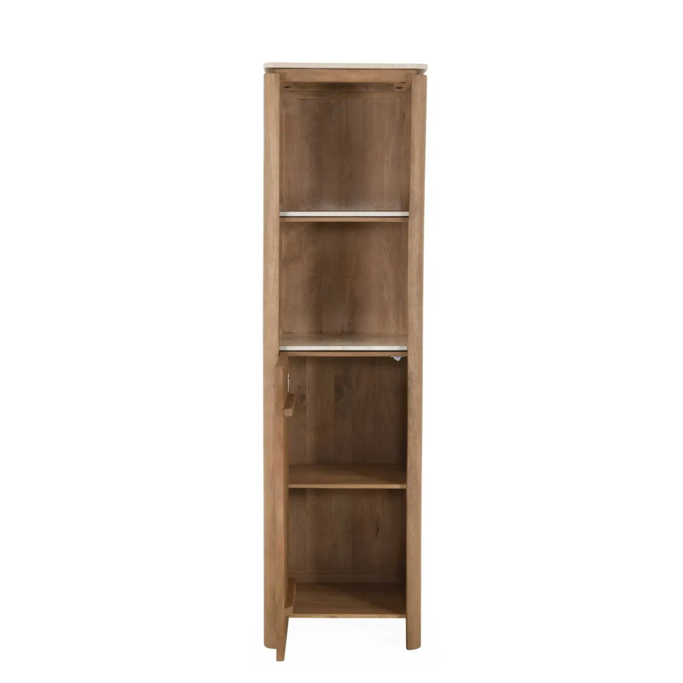 StarFurn Boekenkast Dallas Naturel Mangohout 200x55cm