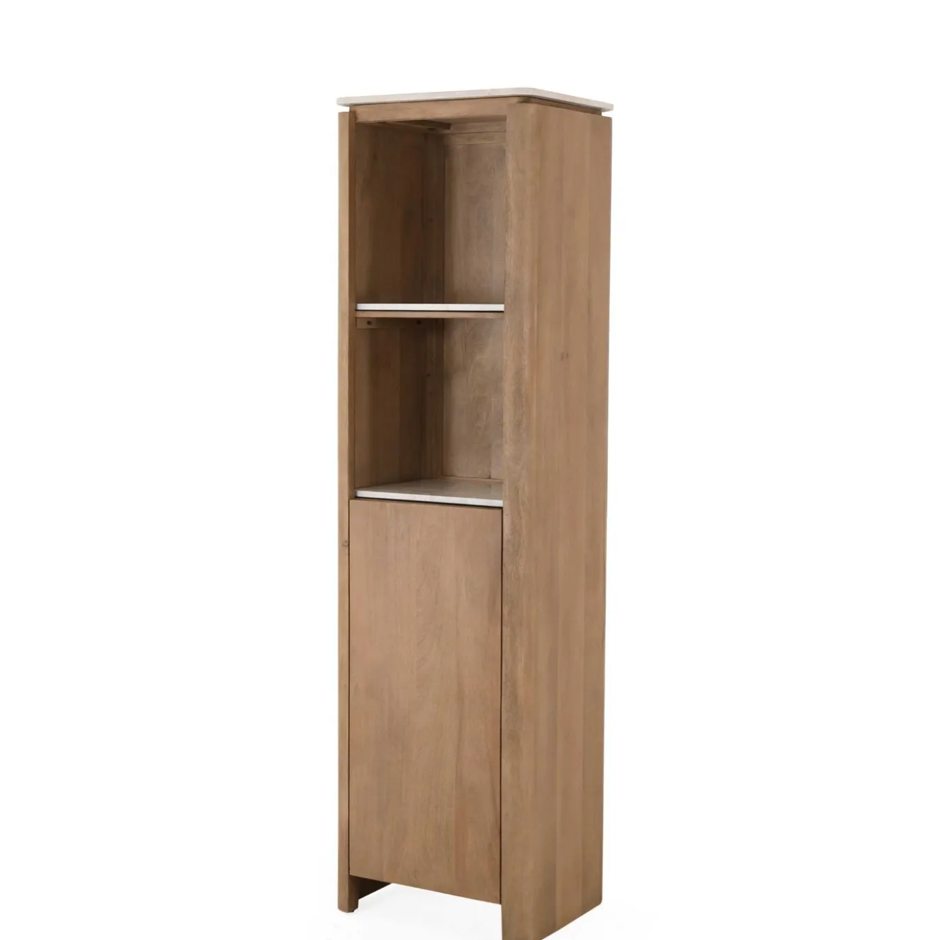 StarFurn Boekenkast Dallas Naturel Mangohout 200x55cm