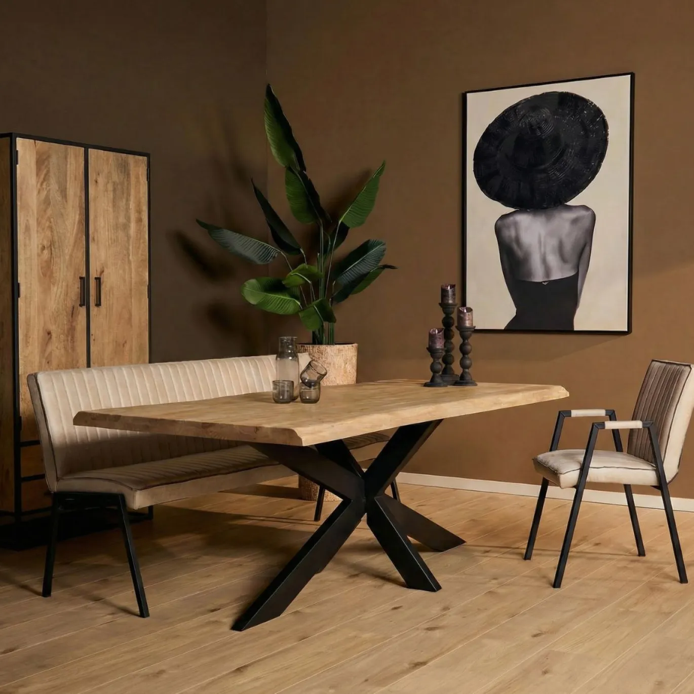 Starfurn Boomstamtafel Dakota Naturel 160cm