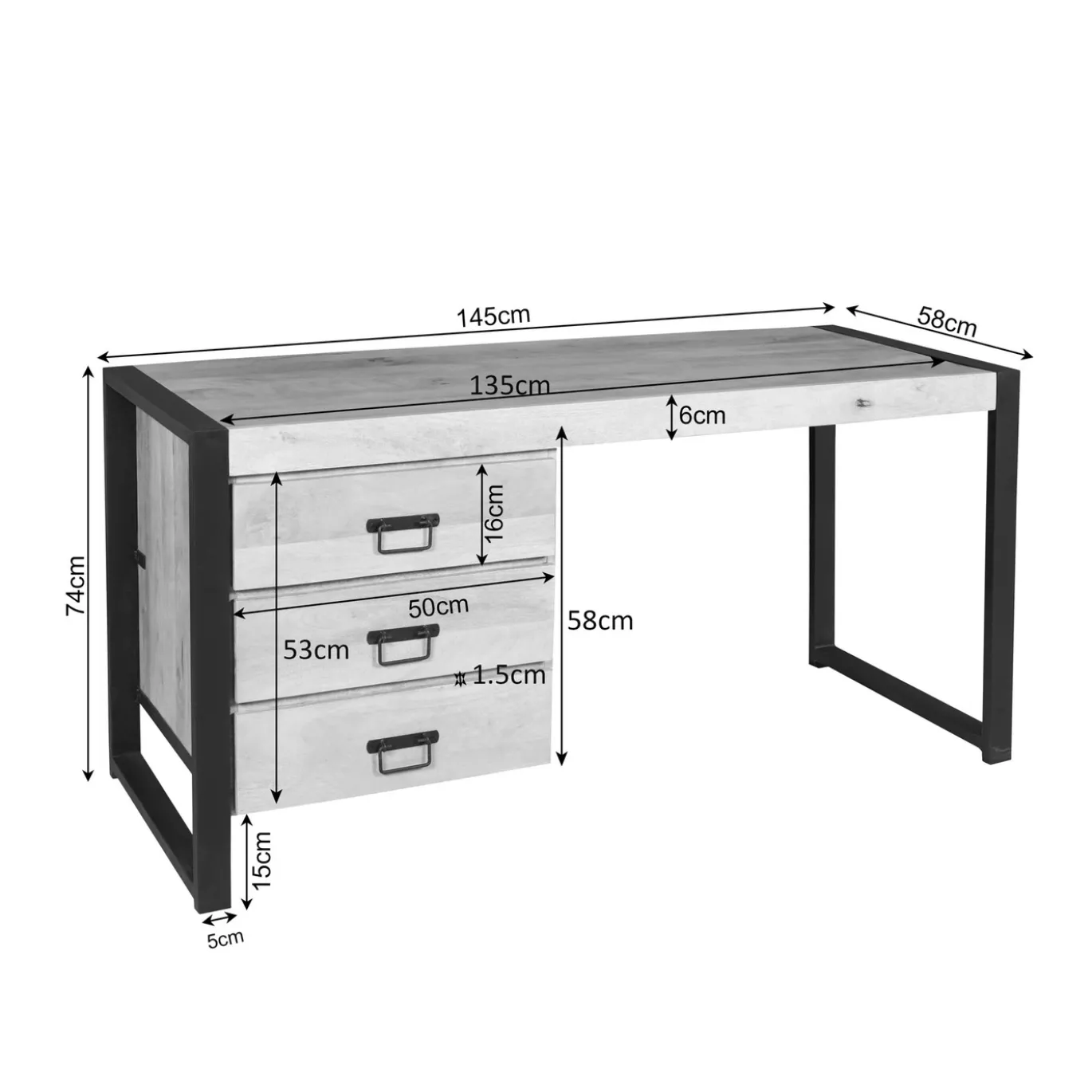 Starfurn Bureau Britt 145cm
