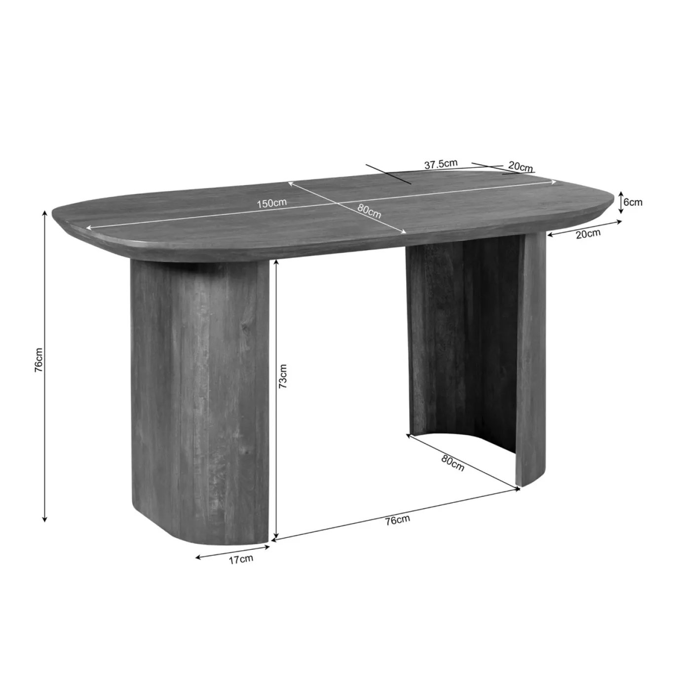 StarFurn Bureau Maré Bruin 150cm