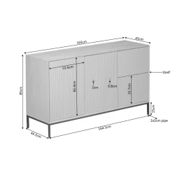 StarFurn Dressoir Madison Naturel 165cm