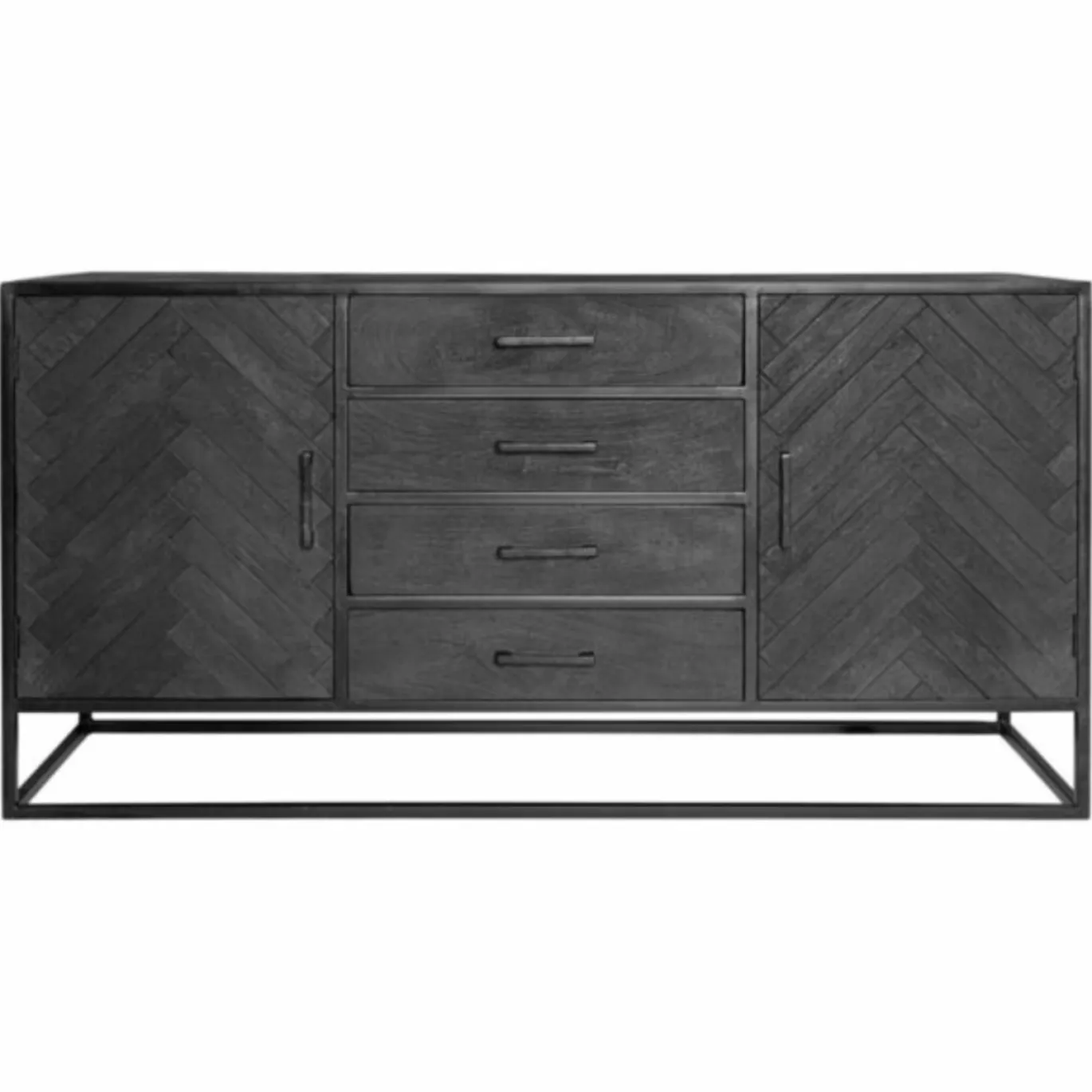 StarFurn Dressoir New York Mangohout Zwart 165cm
