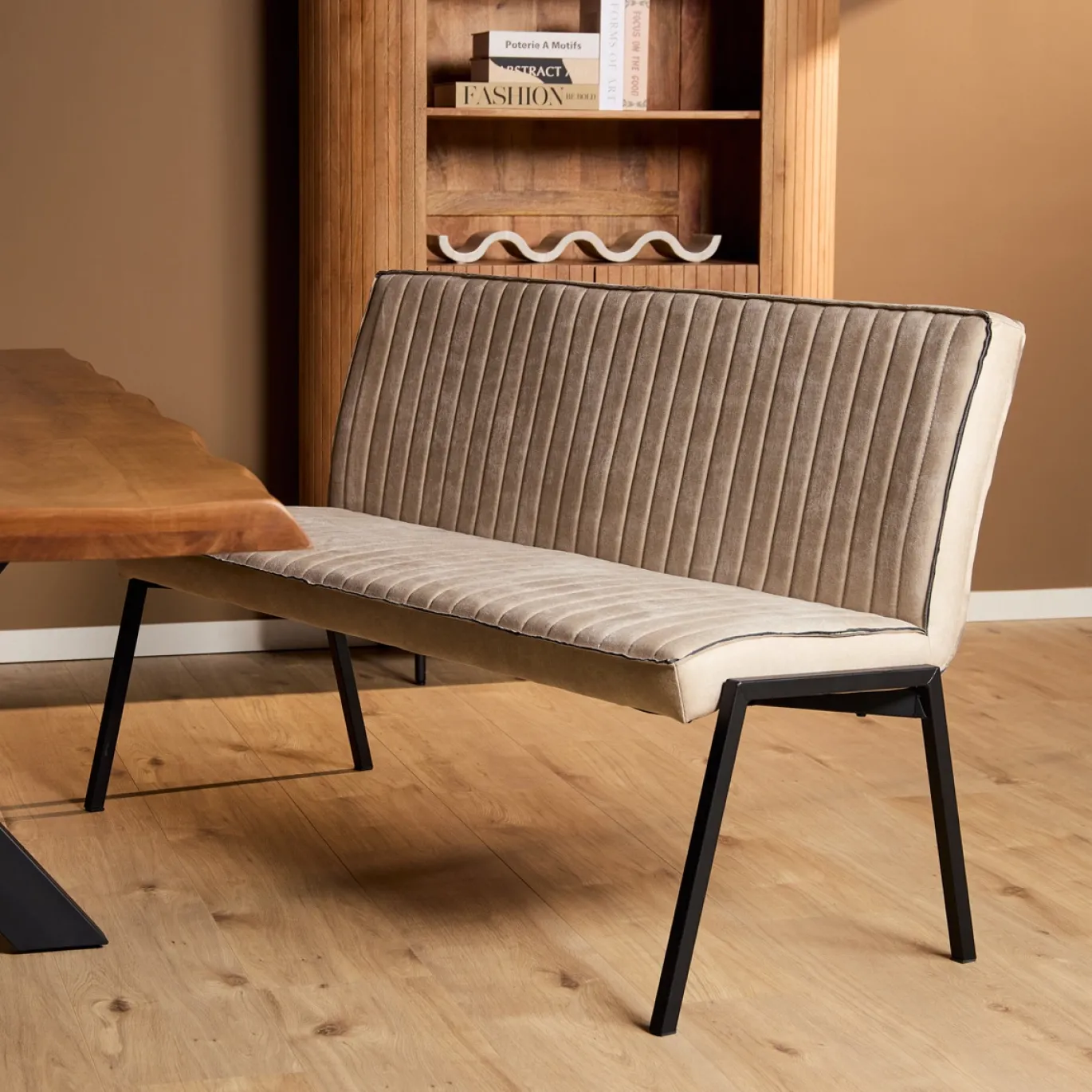 Starfurn Eetkamerbank Tivoli Bull 155cm Beige