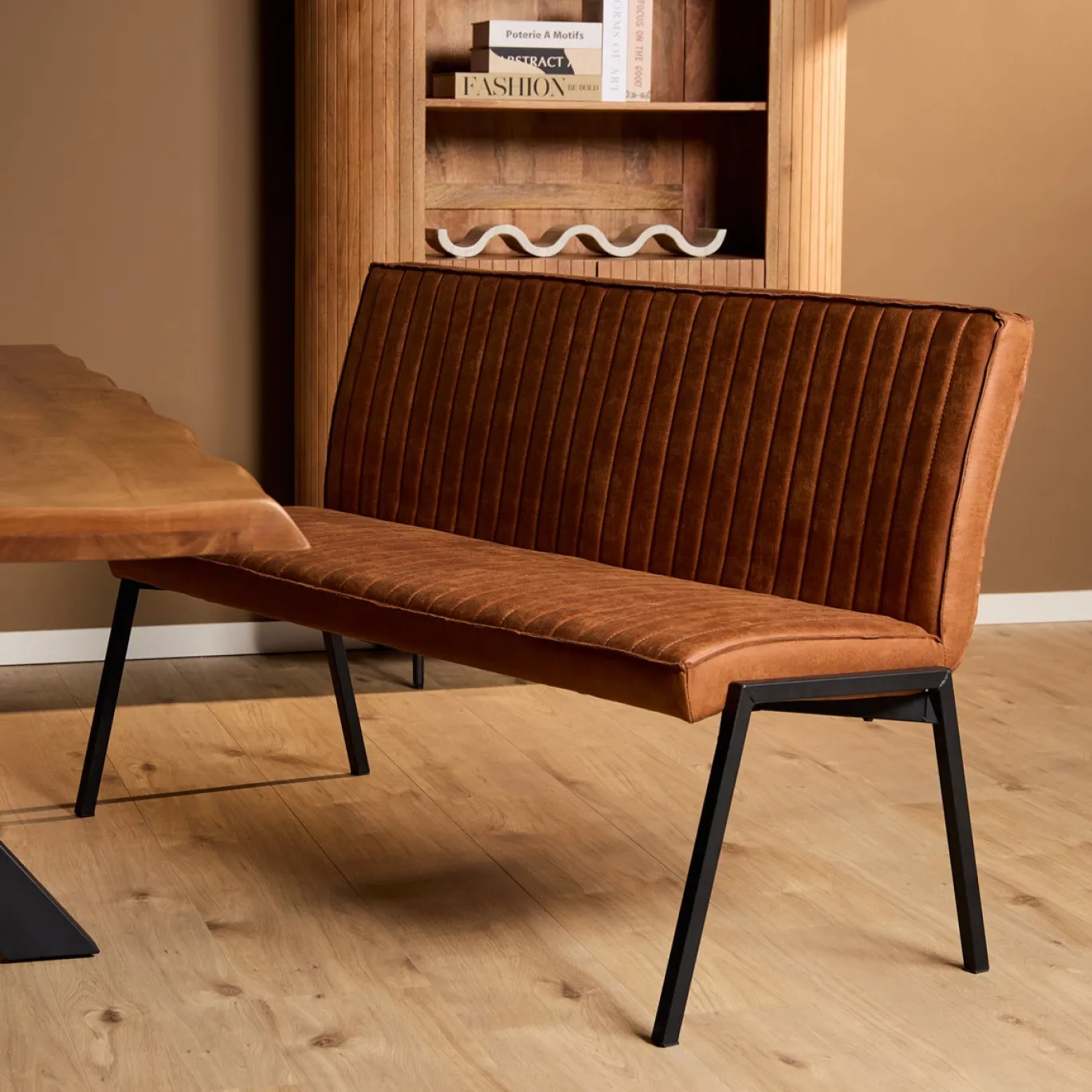 Starfurn Eetkamerbank Tivoli Bull 155cm Cognac