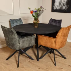 StarFurn Eetkamerstoel Dani Velvet Lichtblauw