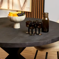 StarFurn Eetkamertafel Denver Zwart Ø110cm