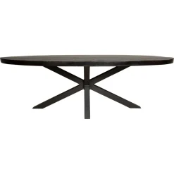 StarFurn Eetkamertafel Denver Zwart Ovaal 210cm