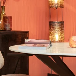 StarFurn Eetkamertafel Lynn Wit Marmer Ø130cm