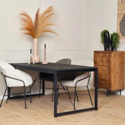 StarFurn Eettafel Boaz Zwart 160cm