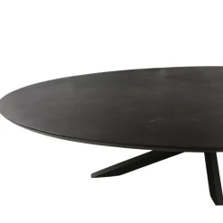 StarFurn Eettafel Brandy Zwart 160cm Ovaal