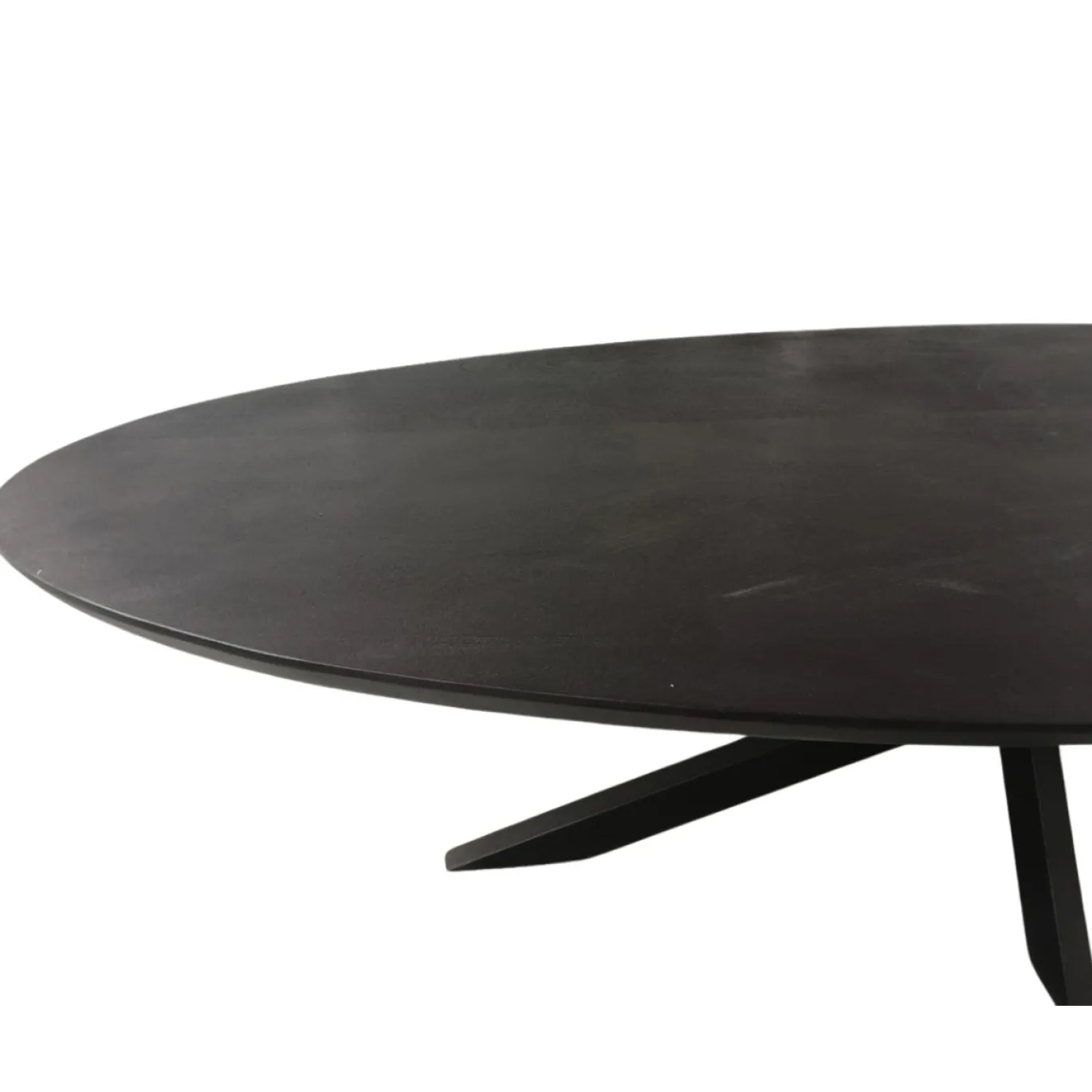 StarFurn Eettafel Brandy Zwart 160cm Ovaal