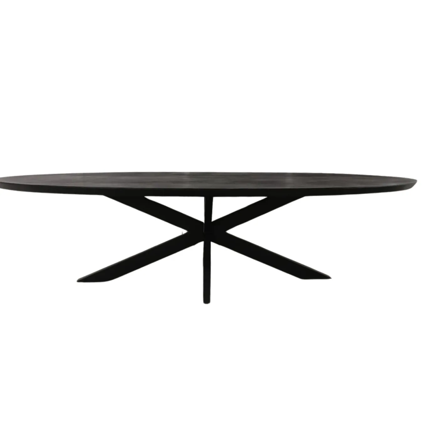 StarFurn Eettafel Brandy Zwart 160cm Ovaal