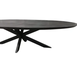 StarFurn Eettafel Brandy Zwart 160cm Ovaal
