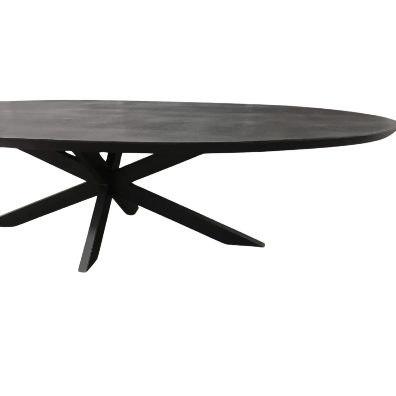 StarFurn Eettafel Brandy Zwart 160cm Ovaal