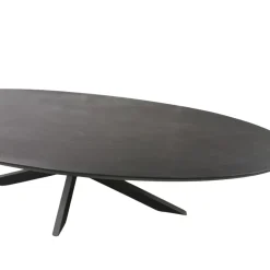 StarFurn Eettafel Brandy Zwart 160cm Ovaal