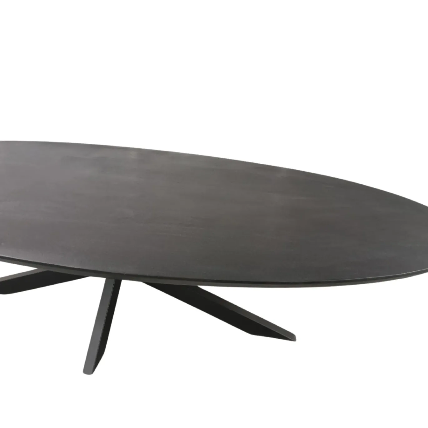 StarFurn Eettafel Brandy Zwart 160cm Ovaal