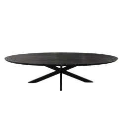 StarFurn Eettafel Brandy Zwart 160cm Ovaal