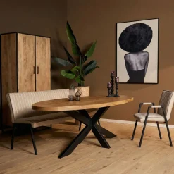 Starfurn Eettafel Dakota 240cm Ovaal Naturel