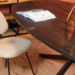 StarFurn Eettafel Elegance Zwart Deens Ovaal 200x100cm