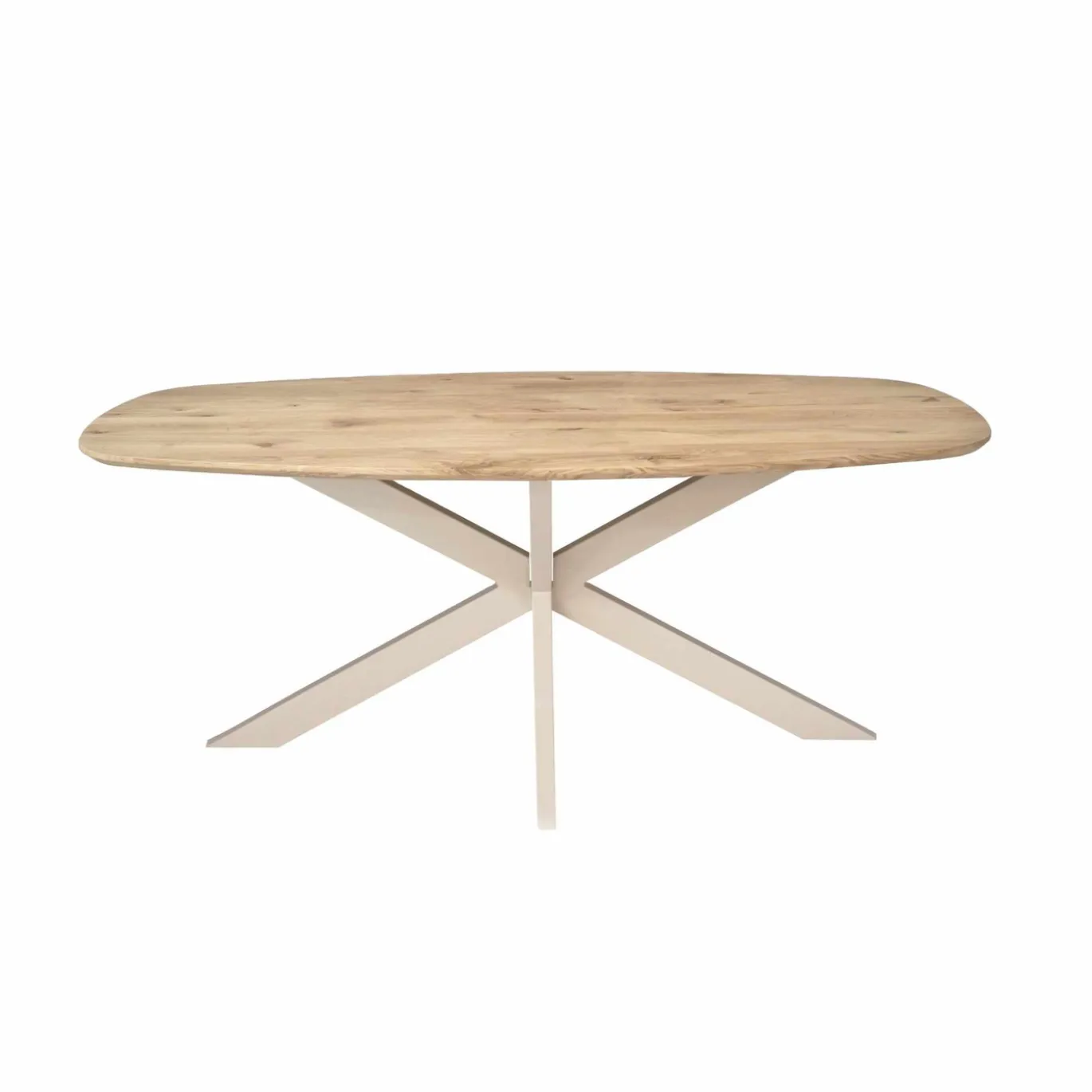 Starfurn Eettafel Ferris Deens Ovaal 180cm Eiken Naturel Poot Zand
