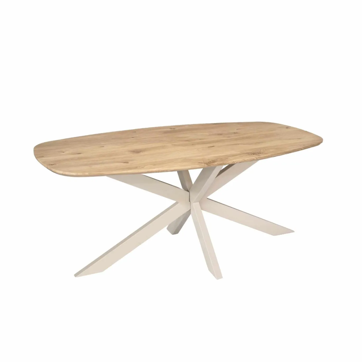 Starfurn Eettafel Ferris Deens Ovaal 180cm Eiken Naturel Poot Zand