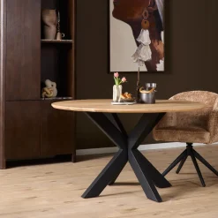 StarFurn Eettafel Ferris Eiken Rond 110cm Naturel