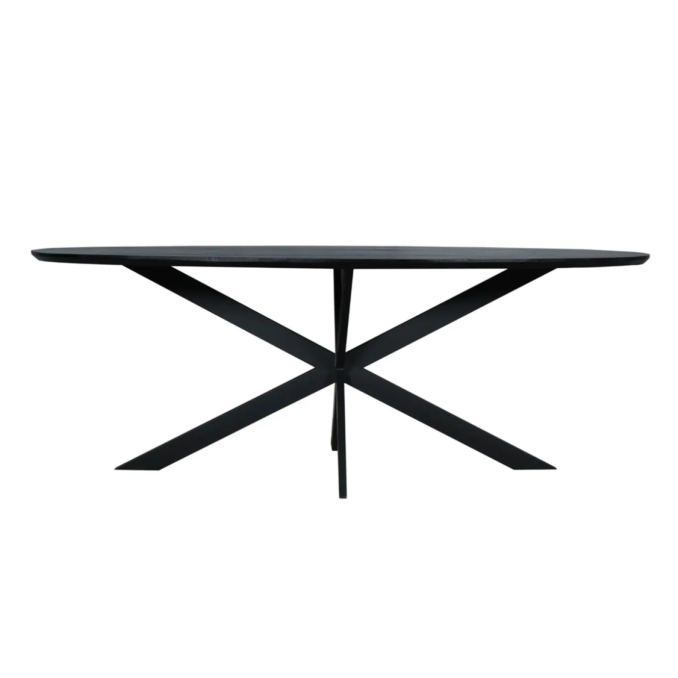 StarFurn Eettafel Ferris Eiken Ovaal 210cm Zwart