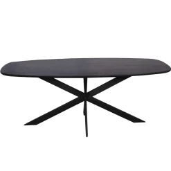 StarFurn Eettafel Ferris Eiken Deens Ovaal 200cm Zwart