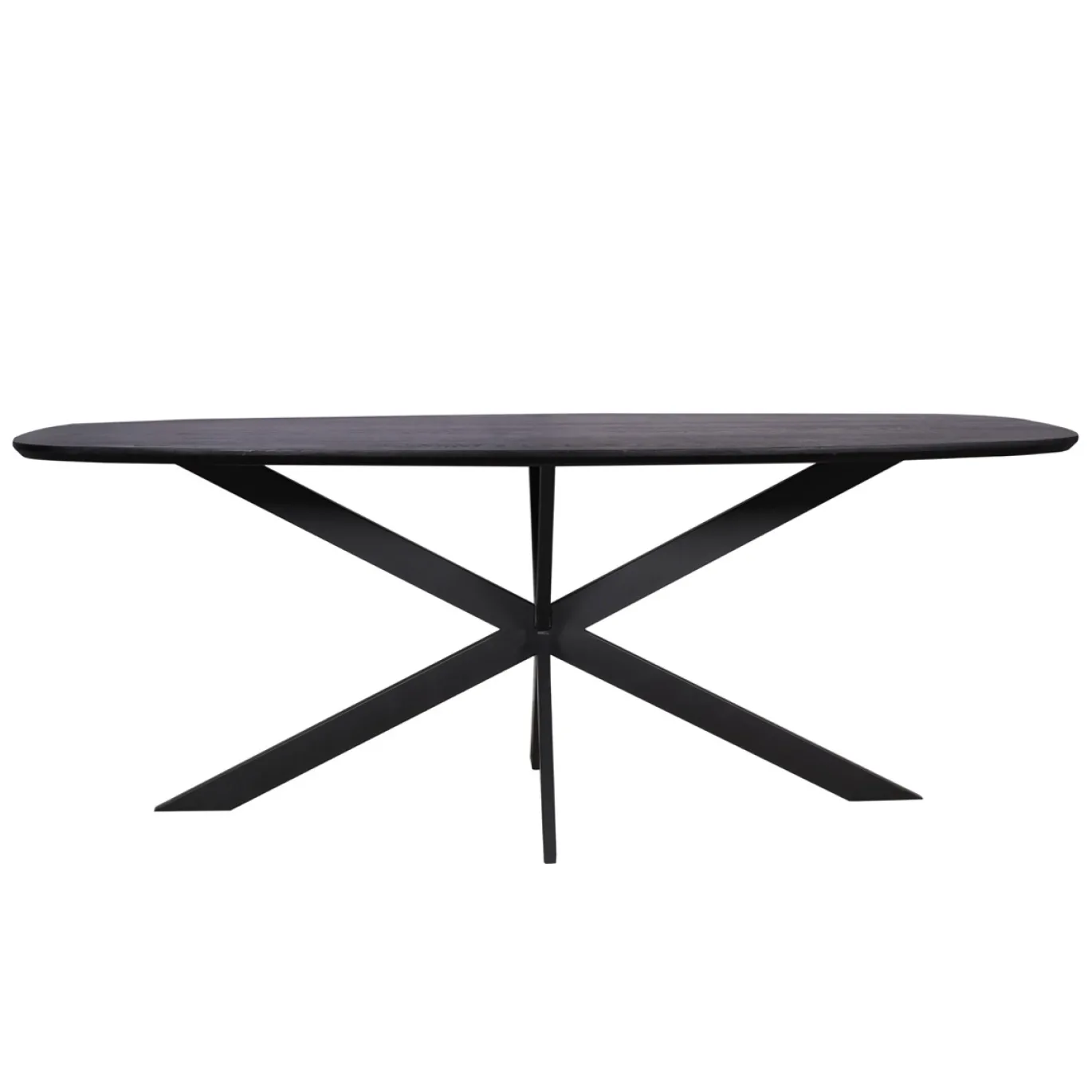 StarFurn Eettafel Ferris Eiken Deens Ovaal 200cm Zwart