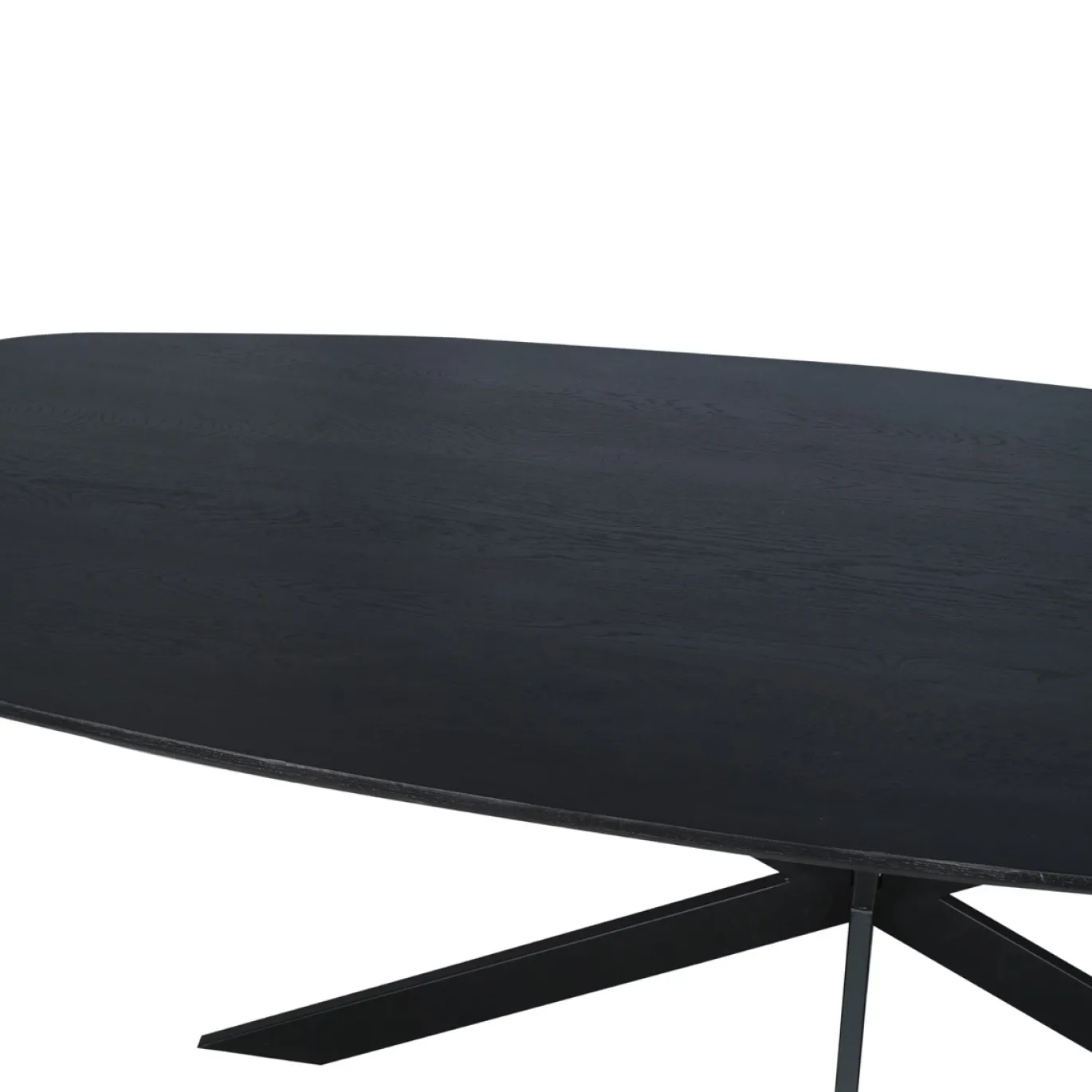 StarFurn Eettafel Ferris Eiken Deens Ovaal 200cm Zwart
