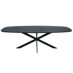 StarFurn Eettafel Ferris Eiken Deens Ovaal 200cm Zwart
