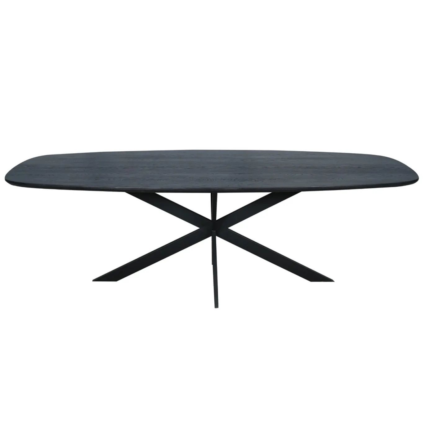 StarFurn Eettafel Ferris Eiken Deens Ovaal 200cm Zwart