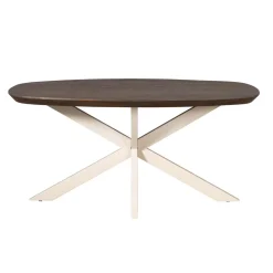 StarFurn Eettafel Madison Bruin 160cm Deens Ovaal Poot Zand