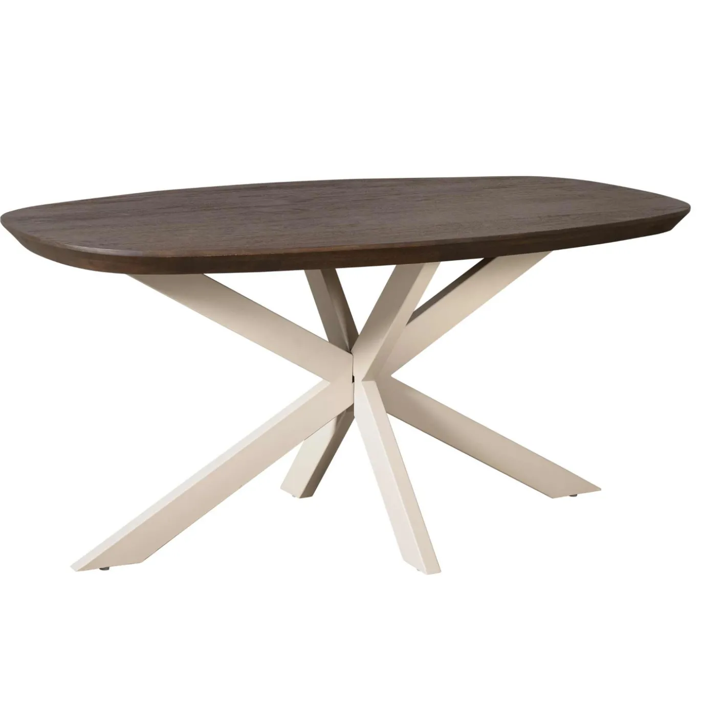 StarFurn Eettafel Madison Bruin 160cm Deens Ovaal Poot Zand