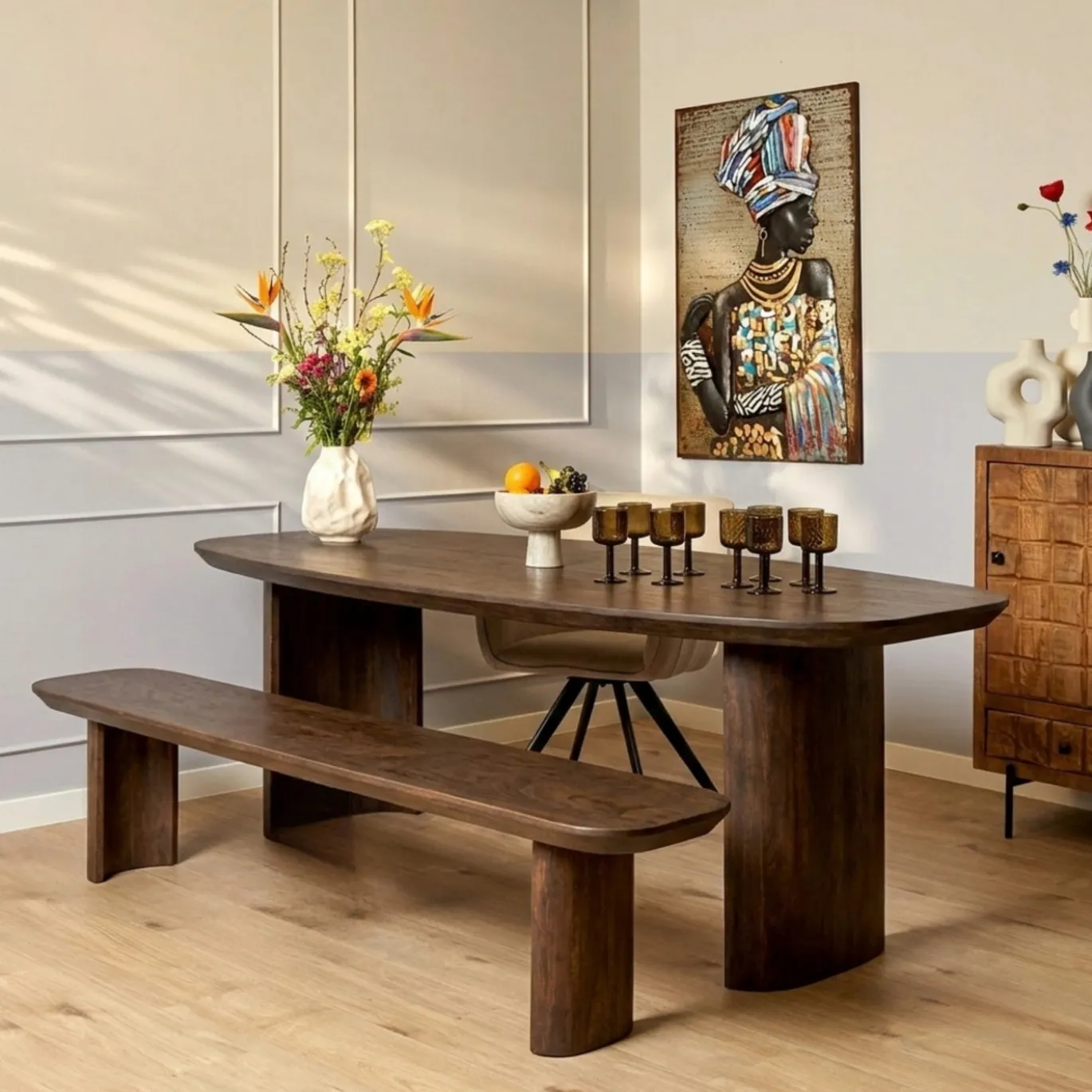 StarFurn Eettafel Maré Bruin 200cm