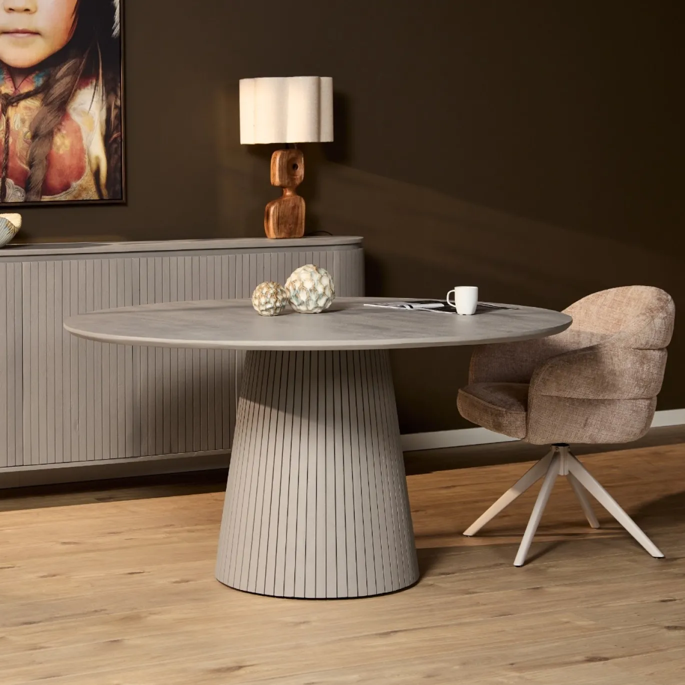 StarFurn Eettafel Solana 130cm Taupe