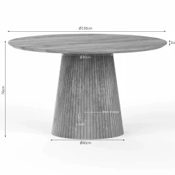 StarFurn Eettafel Solana 130cm Taupe