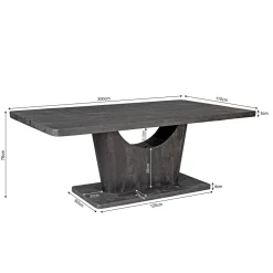 StarFurn Eettafel Voco 200cm Bruin
