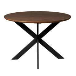 StarFurn Eiken eettafel Ferris Rond 110cm Bruin