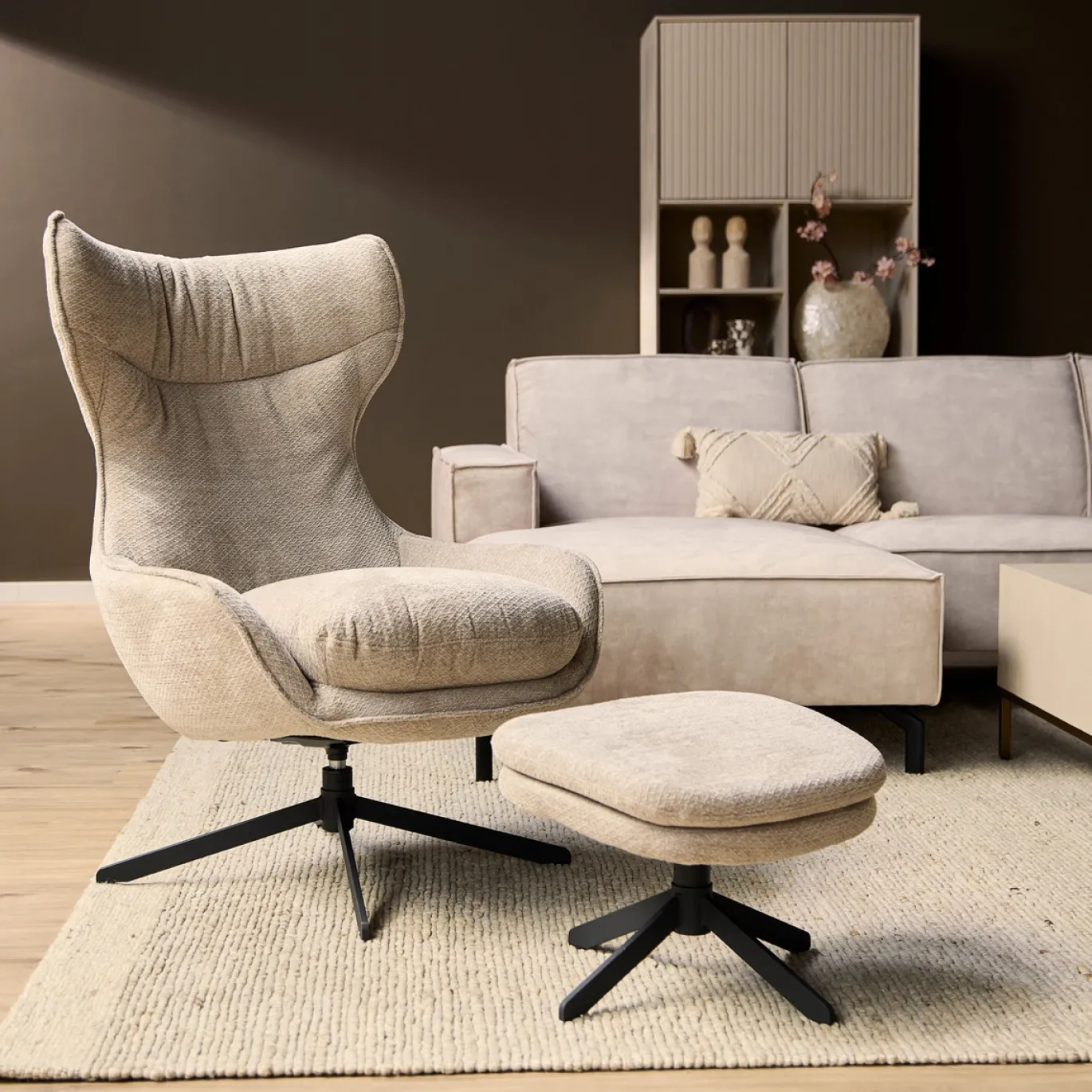 StarFurn Fauteuil Olivia Taupe