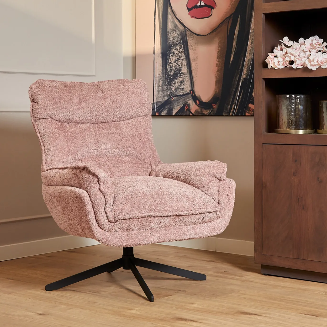 StarFurn Fauteuil Vera Roze