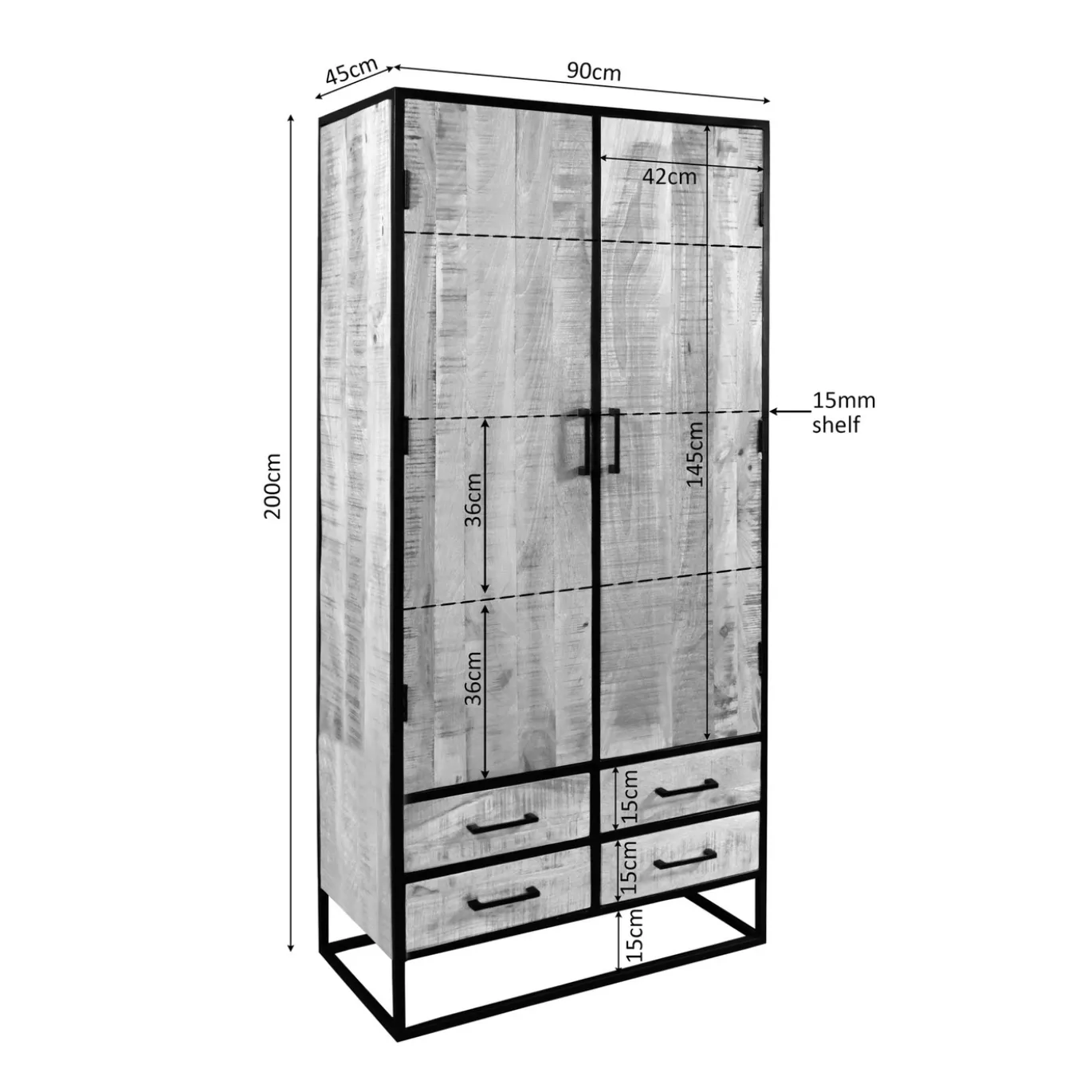 Starfurn Kabinet Dakota Naturel 90cm