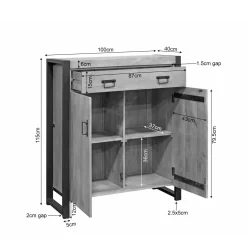 Starfurn Kabinet kast Britt 100cm