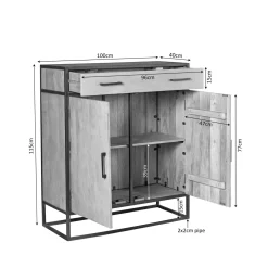 Starfurn Kabinet kast Dakota Naturel 100cm