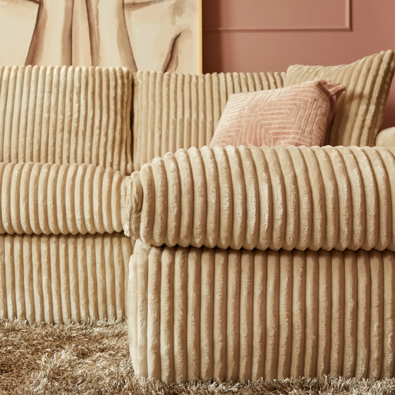 Starfurn Mysofa Teddy U-bank Tilia Beige