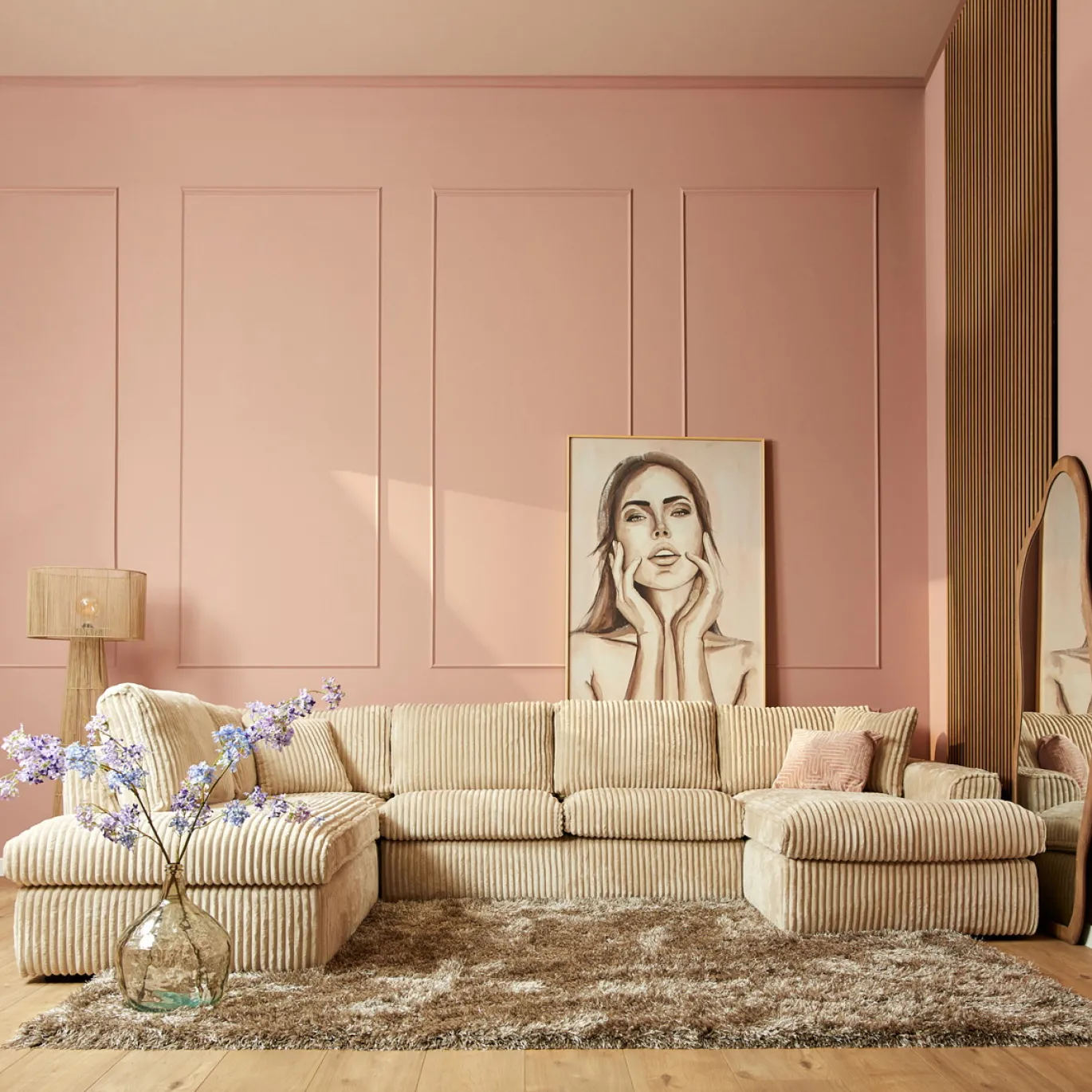 Starfurn Mysofa Teddy U-bank Tilia Beige